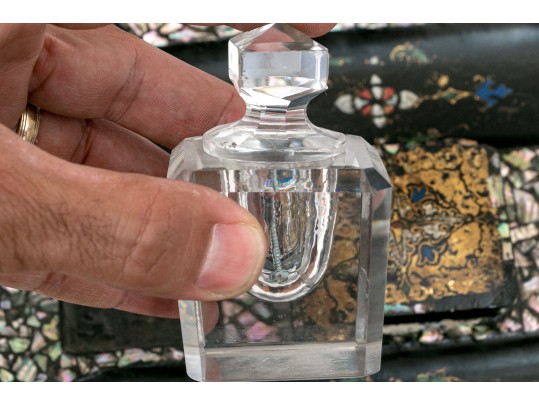 Antique Mother-of-Pearl Ink Stand And Jewelry Box