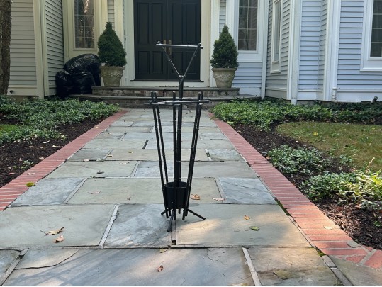 Vintage Wrought Iron Faux Bamboo Umbrella Stand