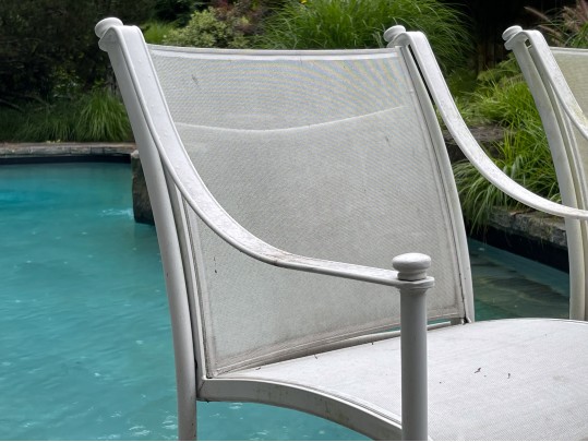 Set Of Six Woodward Aluminum Garden Arm Chairs