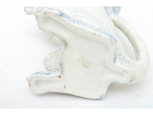 Semi-Antique French Majolica Poodle Form Ewer