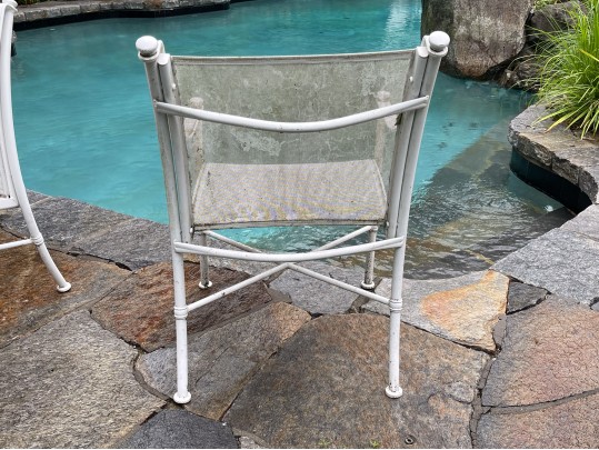 Set Of Six Woodward Aluminum Garden Arm Chairs
