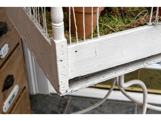 Massive Vintage Iron Birdcage On Stand