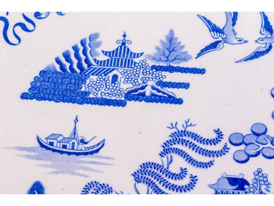 Chinoisserie Transfer Ware Blue And White Assorted Pieces