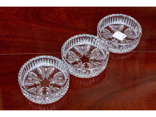 Three Waterford “Best WIshes” Bottle Coasters