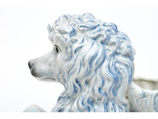 Semi-Antique French Majolica Poodle Form Ewer