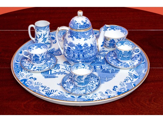 Chinoisserie Transfer Ware Blue And White Assorted Pieces