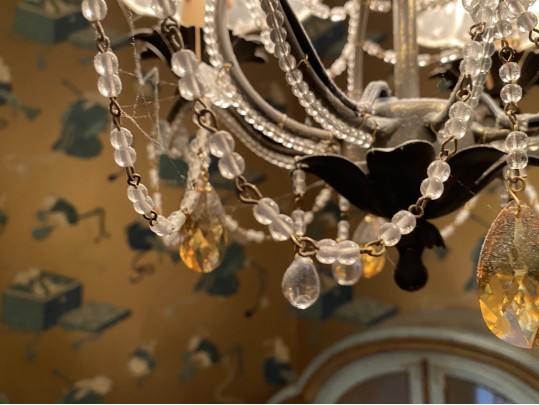 Small Vintage Beaded Chandelier 