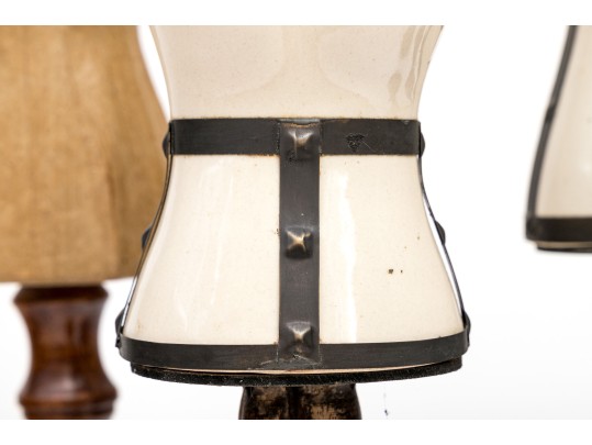 Collection Of Five Ceramic, Papier Mache Busts On Wood Stands