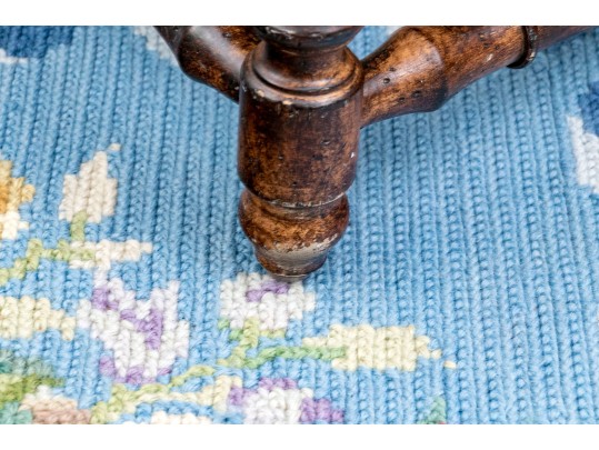 Vintage French Country Upholstered  Fruitwood Fauteuil