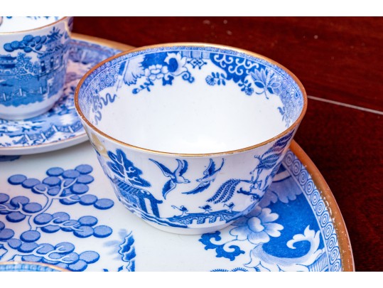 Chinoisserie Transfer Ware Blue And White Assorted Pieces