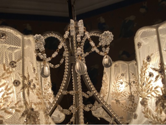 Small Vintage Beaded Chandelier 