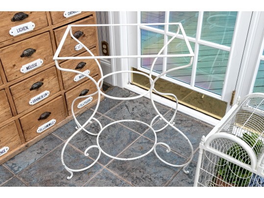 Massive Vintage Iron Birdcage On Stand