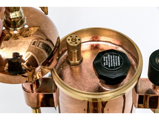 Vintage Italian Riviera Espresso Copper And Brass Machine With Eagle Finial