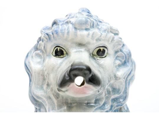 Semi-Antique French Majolica Poodle Form Ewer