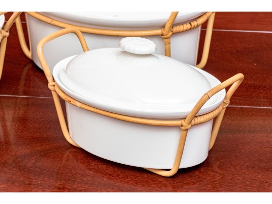 Trio Of Vintage White Arabia Of Finland Tureens