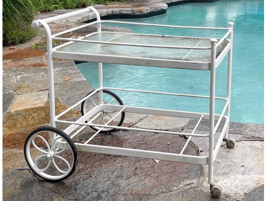 Vintage Woodard Outdoor Bar Cart