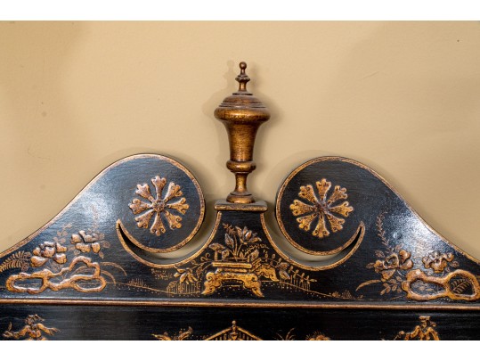 Fabulous Eglomise Chinoisserie Hall Mirror