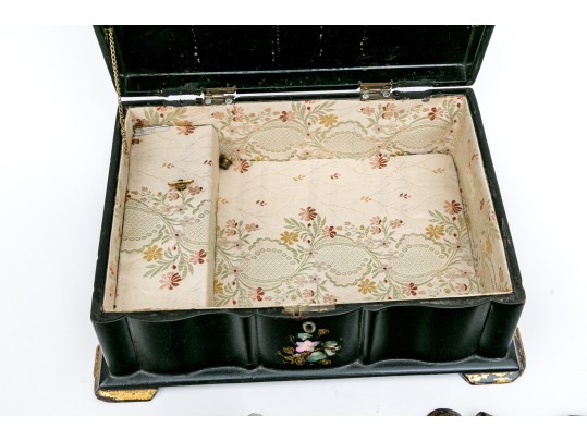 Antique Mother-of-Pearl Ink Stand And Jewelry Box