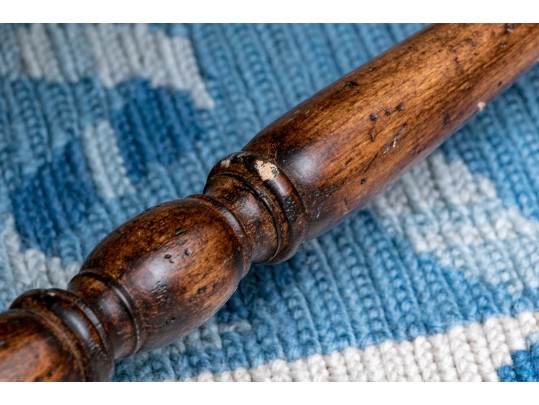 Vintage French Country Upholstered  Fruitwood Fauteuil