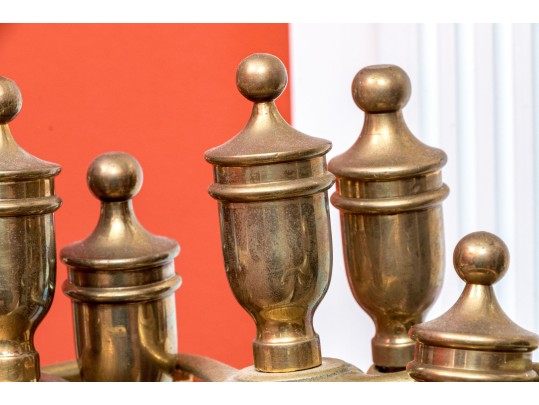 Vintage Brass Fire Screen & Tools