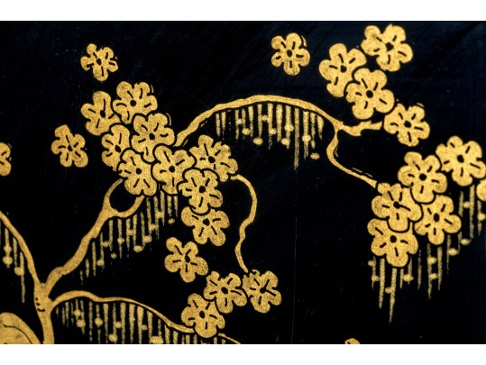 Fabulous Eglomise Chinoisserie Hall Mirror