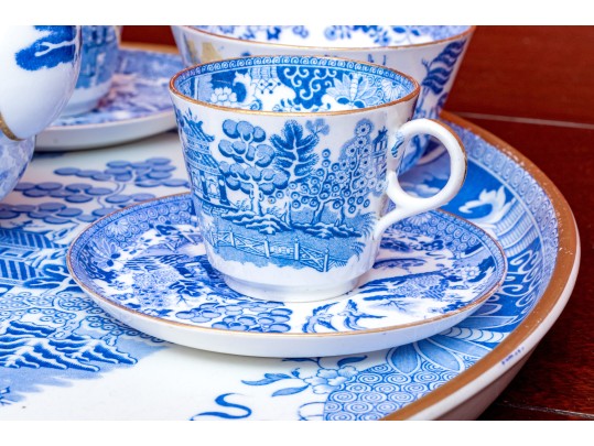 Chinoisserie Transfer Ware Blue And White Assorted Pieces