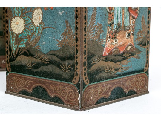 Antique Three Piece Victory V Tole Garniture