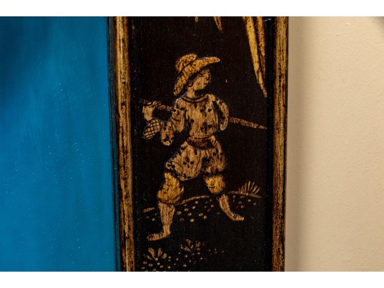 Fabulous Eglomise Chinoisserie Hall Mirror