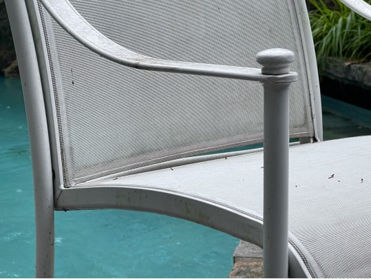 Set Of Six Woodward Aluminum Garden Arm Chairs