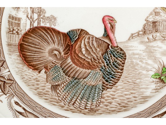 Set Of 12 English Barnyard King China Plates