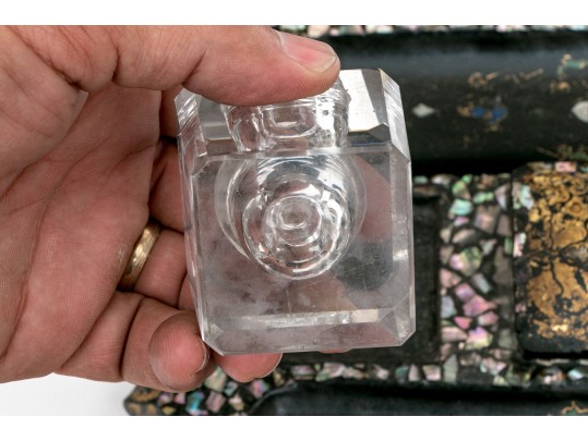 Antique Mother-of-Pearl Ink Stand And Jewelry Box