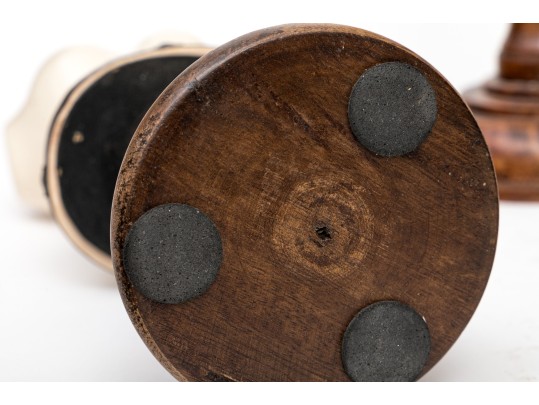 Collection Of Five Ceramic, Papier Mache Busts On Wood Stands