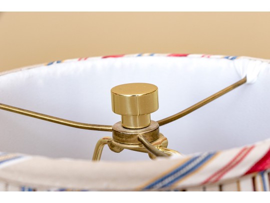 Pair Of Adjustable-Arm Brass Wall Sconces