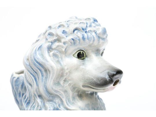 Semi-Antique French Majolica Poodle Form Ewer