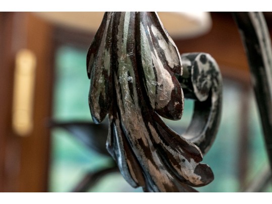 Magnificent Wrought Iron Six Light Chandelier