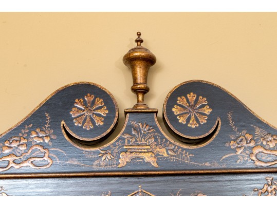 Fabulous Eglomise Chinoisserie Hall Mirror