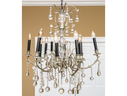 Stunning Antique 12 Light Chandelier