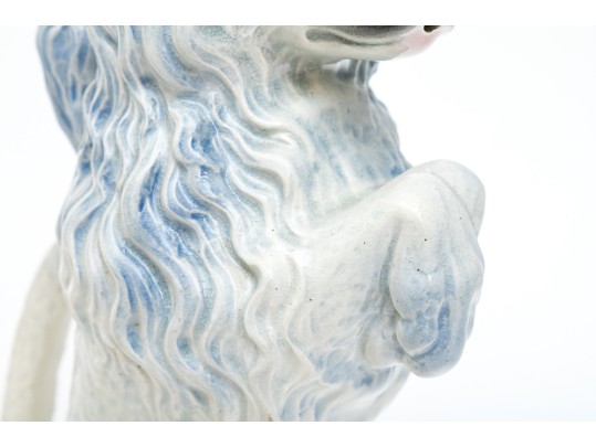 Semi-Antique French Majolica Poodle Form Ewer