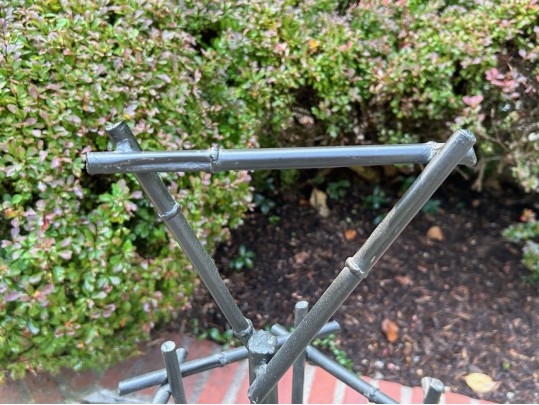 Vintage Wrought Iron Faux Bamboo Umbrella Stand