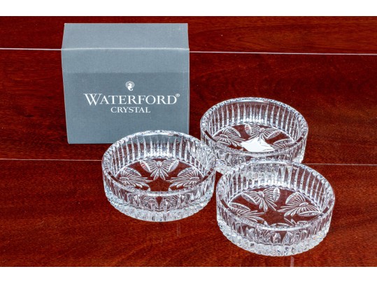 Three Waterford “Best WIshes” Bottle Coasters
