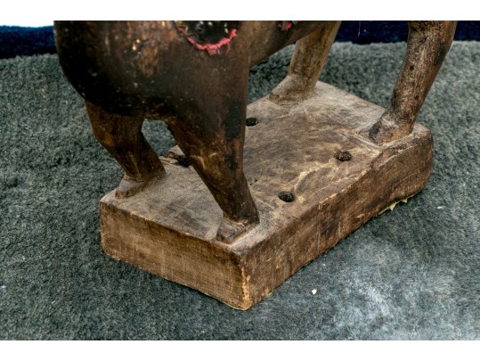 Vintage African Mixed Media Bambara Antelope Chi-Wara Sculptural Headdress