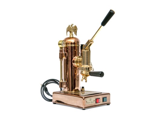 Vintage Italian Riviera Espresso Copper And Brass Machine With Eagle Finial