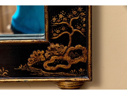 Fabulous Eglomise Chinoisserie Hall Mirror