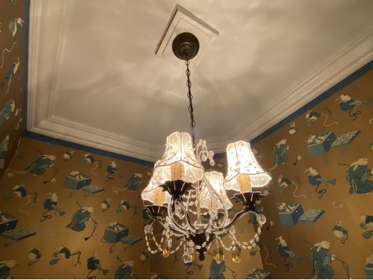 Small Vintage Beaded Chandelier 