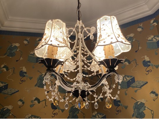 Small Vintage Beaded Chandelier 