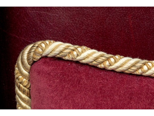 Handsome Beacon Hill Cordovan Leather Wing Chair