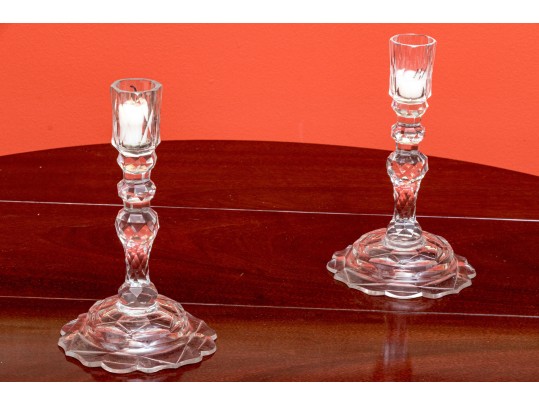 Antique Crystal Candle Holders