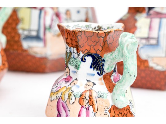 Set Of Seven English Mason's Ironstone Chinoiserie Ewers