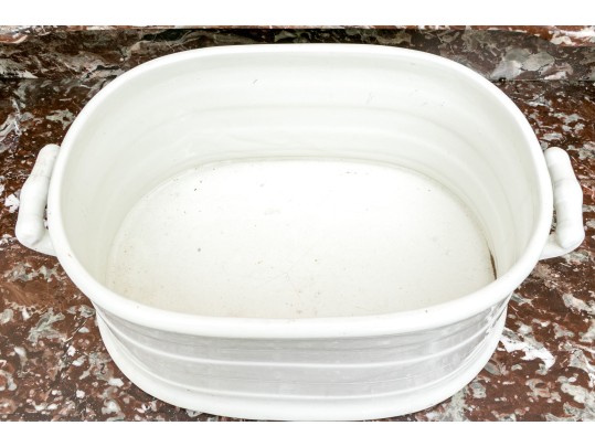 Antique English Ironstone Two Handled Foot Basin