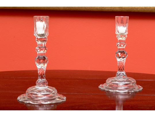 Antique Crystal Candle Holders